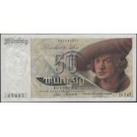 Bank Deutscher Lander, 50 Deutsche Mark, 9 December 1948, B handstamp at centre (Berlin),...