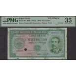 Banco Nacional Ultramarino, Cape Verde, specimen proof 20 Escudos, 16 June 1958, serial...