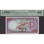 Banco Nacional Ultramarino, Macau, 50 Patacas, 8 August 1981, serial number KQ00000, red...