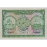 Government of the Maldives, 100 Rufiyaa, ND (1960), serial number C099875, very light...
