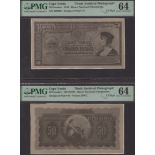 Banco Nacional Ultramarino, Cape Verde, obverse and reverse archival photographs showing...