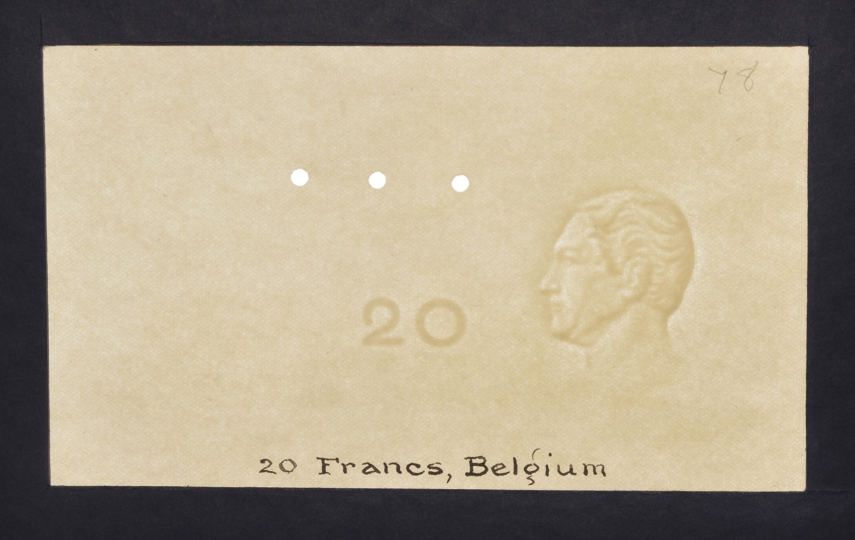 Banque Nationale de Belgique, watermarked papers for 5 Francs (3), 1922-38, 20 Francs (2),... - Bild 3 aus 9