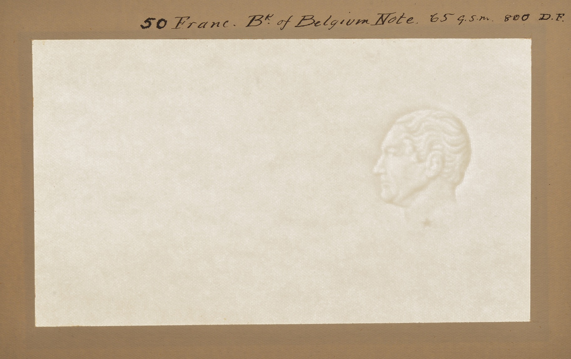 Banque Nationale de Belgique, watermarked papers for 5 Francs (3), 1922-38, 20 Francs (3),... - Image 3 of 5