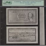 Grand-Duche de Luxembourg, obverse and reverse archival photographs for 50 Francs, ND...