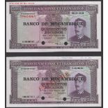 Banco de Mocambique, specimen 500 Escudos (2), 22 March 1967 (1976), serial number 0000000,...