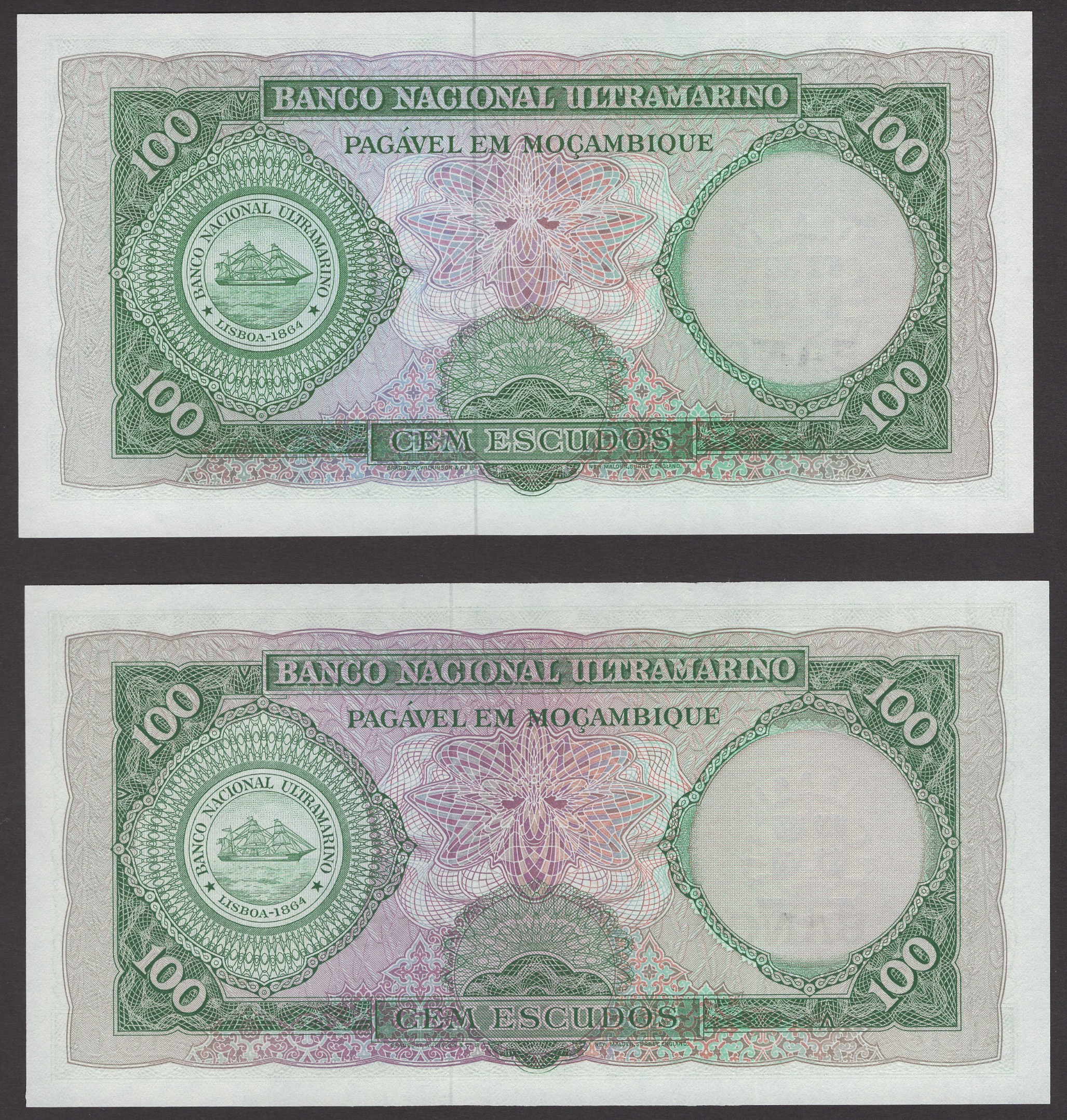 Banco de Mocambique, a remarkable full range of specimens and proofs for the overprinted... - Image 6 of 8