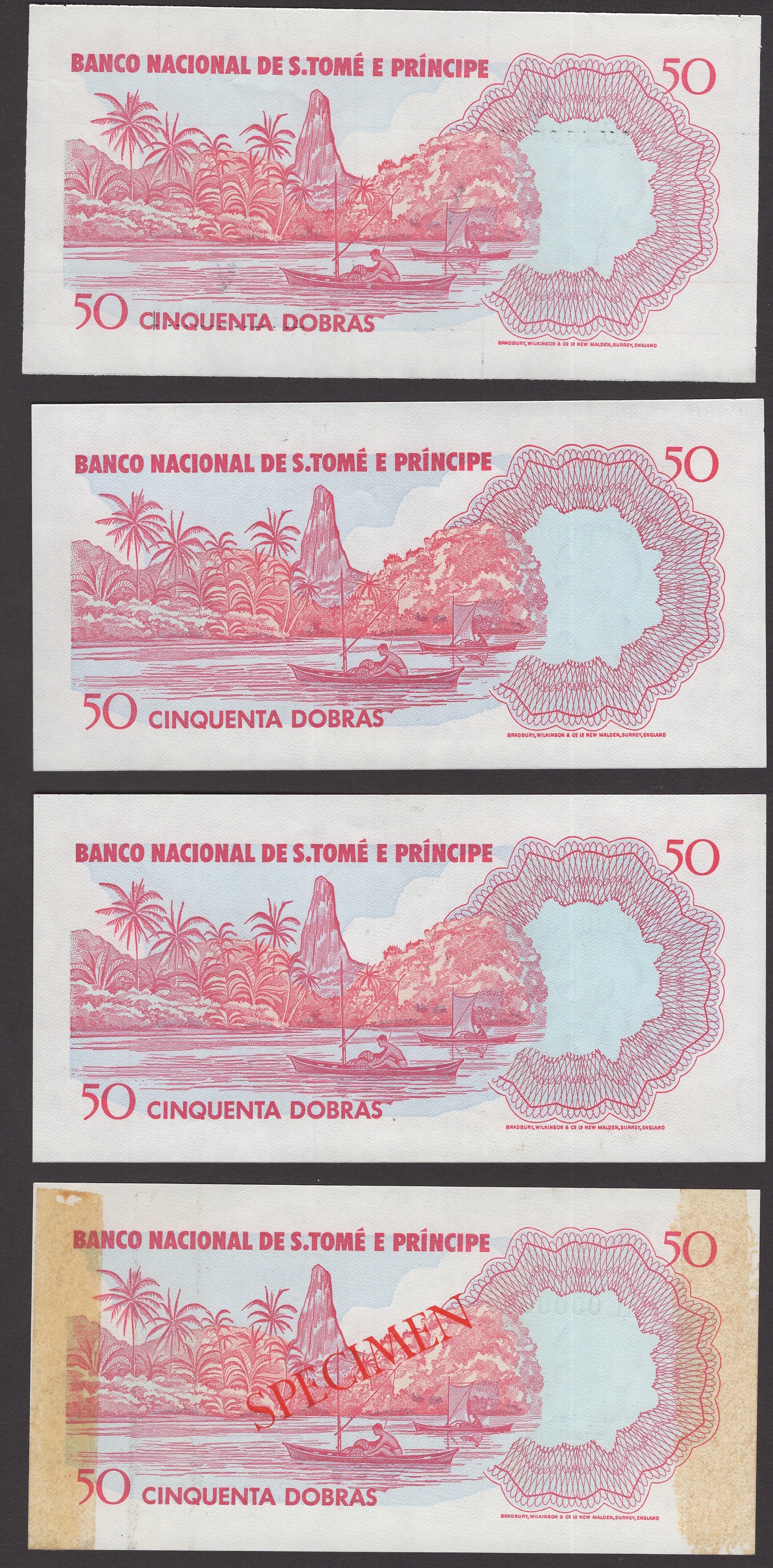 Banco Nacional de S.Tome e Principe, a group of proofs (4) and photographs (6) for the... - Image 2 of 6