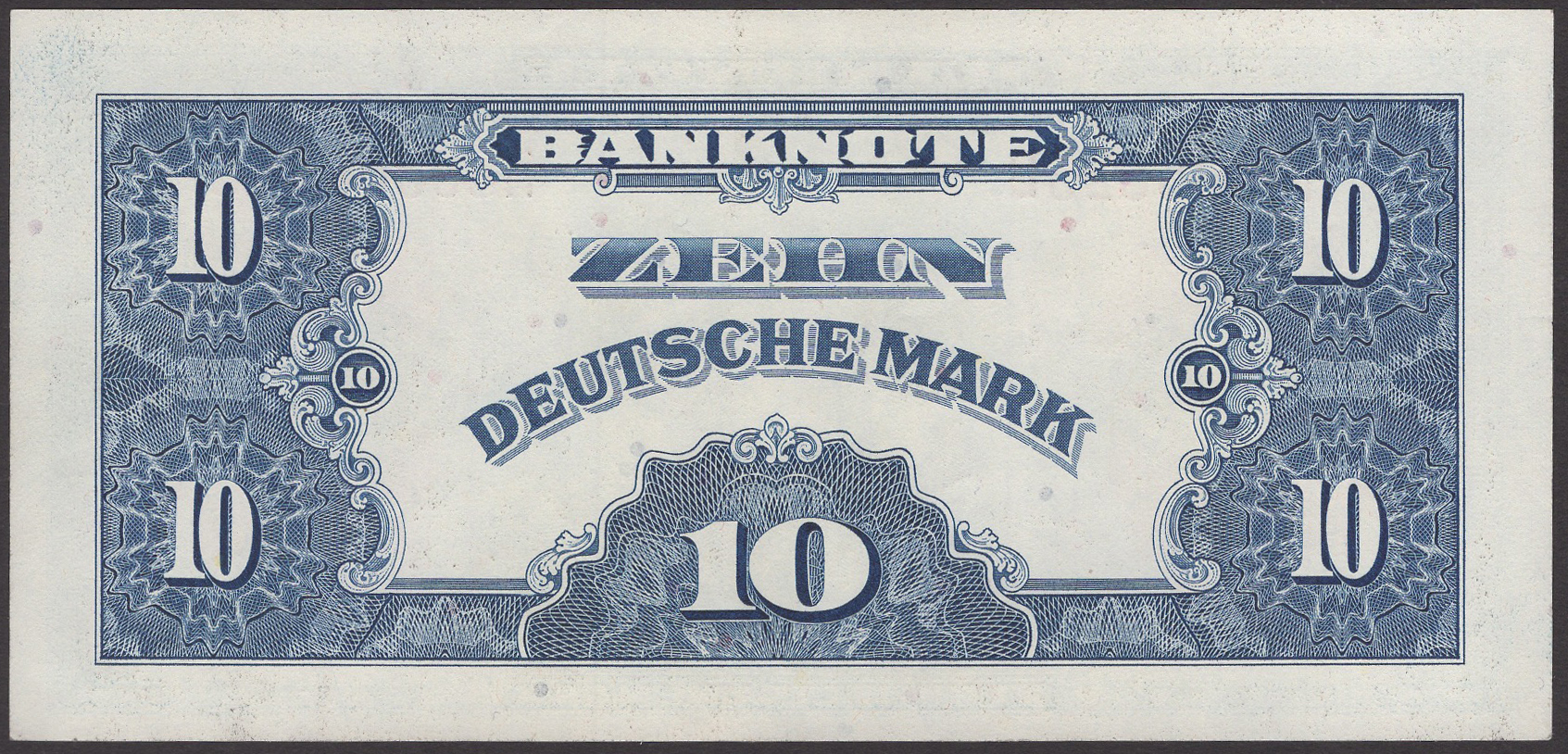 Bank Deutscher Lander, Allied Military Command, 10 Deutsche Mark, 1948, serial number... - Bild 2 aus 2