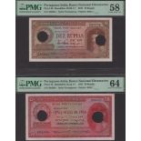 Banco Nacional Ultramarino, Portuguese India, 10 and 50 Rupias, 29 November 1945, serial...