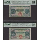 Banco Nacional Ultramarino, Cape Verde, 4 Centavos (3), 5 November 1914, serial numbers...
