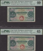 Banco Nacional Ultramarino, Cape Verde, 4 Centavos (3), 5 November 1914, serial numbers...