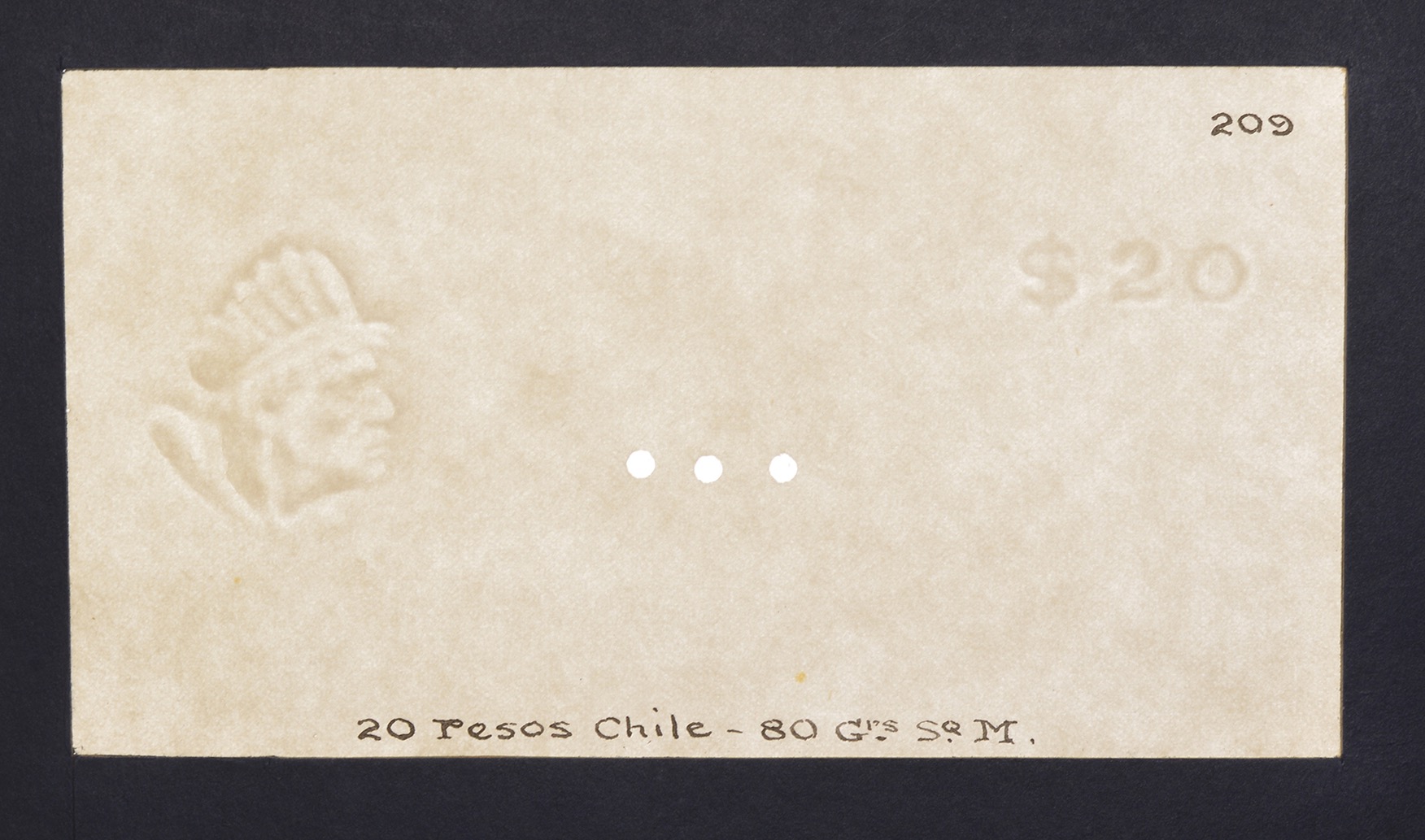 Banco Central de Chile, a complete set of watermarked paper for the 5, 10, 20, 50, 100,... - Bild 6 aus 9