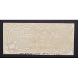 Republica de Chile/Banco Central de Chile, watermarked paper for 10 and 20 Pesos, 1918-25,...