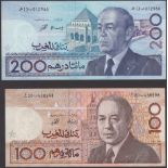 Bank Al-Maghrib, Morocco, 100 Dirhams, 1987, serial number 20/438598, Lukash and Es Sakat...