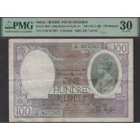 Government of India, 100 Rupees, Calcutta, ND (1917-30), serial number S/69 807067, Taylor...