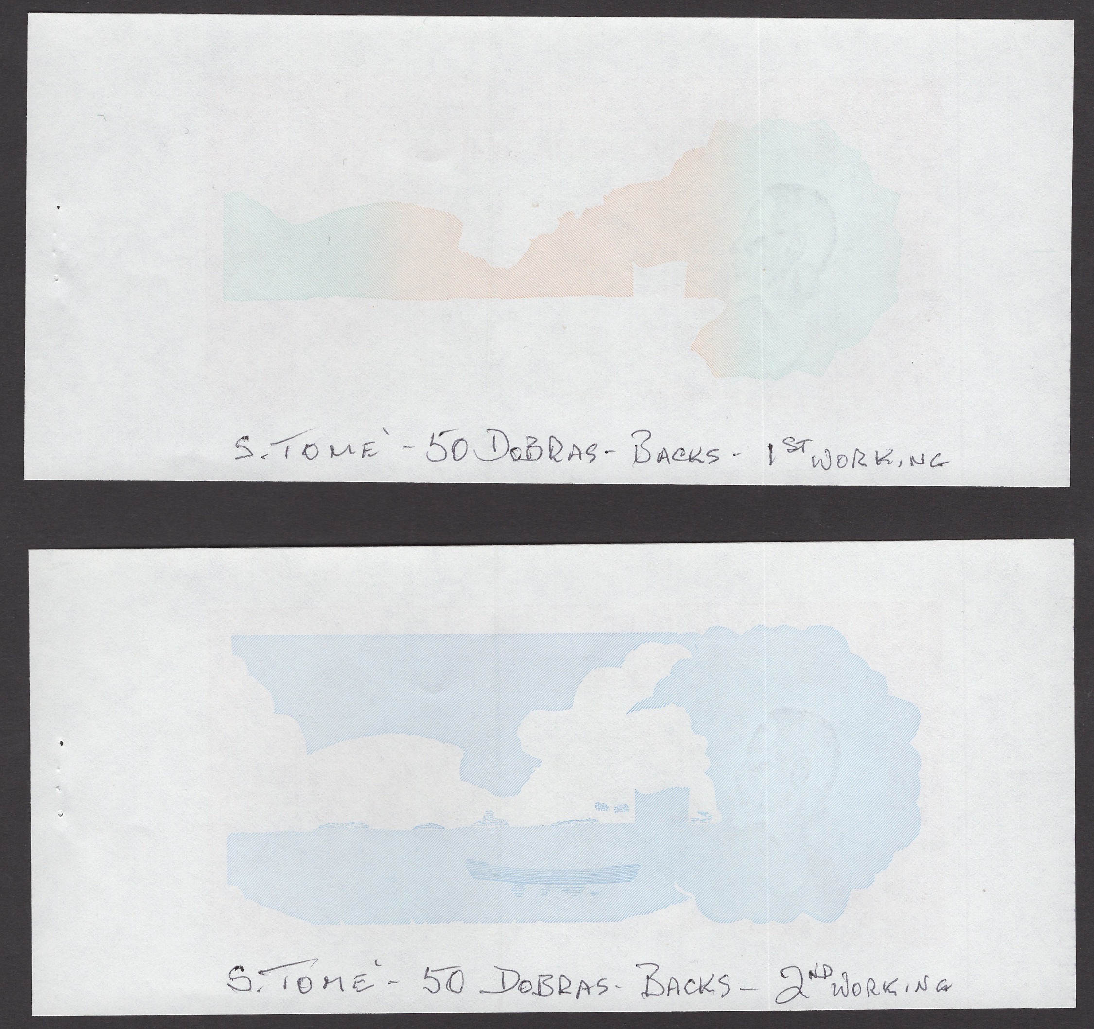 Banco Nacional de S.Tome e Principe, a complete set of stage proofs (8) on watermarked... - Image 6 of 6