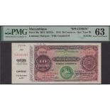 Banco Nacional Ultramarino, Mozambique, printers archival specimen 10 Centavos, 5 November...