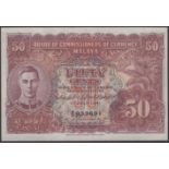 Board of Commissioners of Currency Malaya, 50 Cents, 1 July 1941, serial numbers A/32...