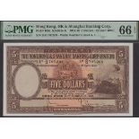 Hong Kong & Shanghai Banking Corporation, $5, 20 February 1956, serial number D/H 707208,...