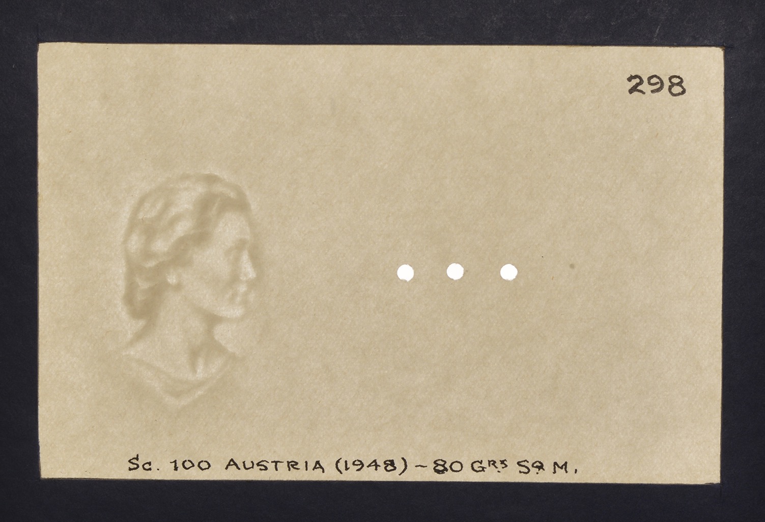 Osterreichsche Nationalbank, watermarked paper as used on the 100 Schilling, 2 January... - Bild 3 aus 4