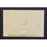 Banque Nationale de Belgique, watermarked papers for 100 Francs 1933-44, also 100, 500 and...
