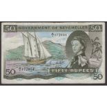 Government of Seychelles, 50 Rupees, 1 August 1973, serial number A/1 172934, Greatbatch...