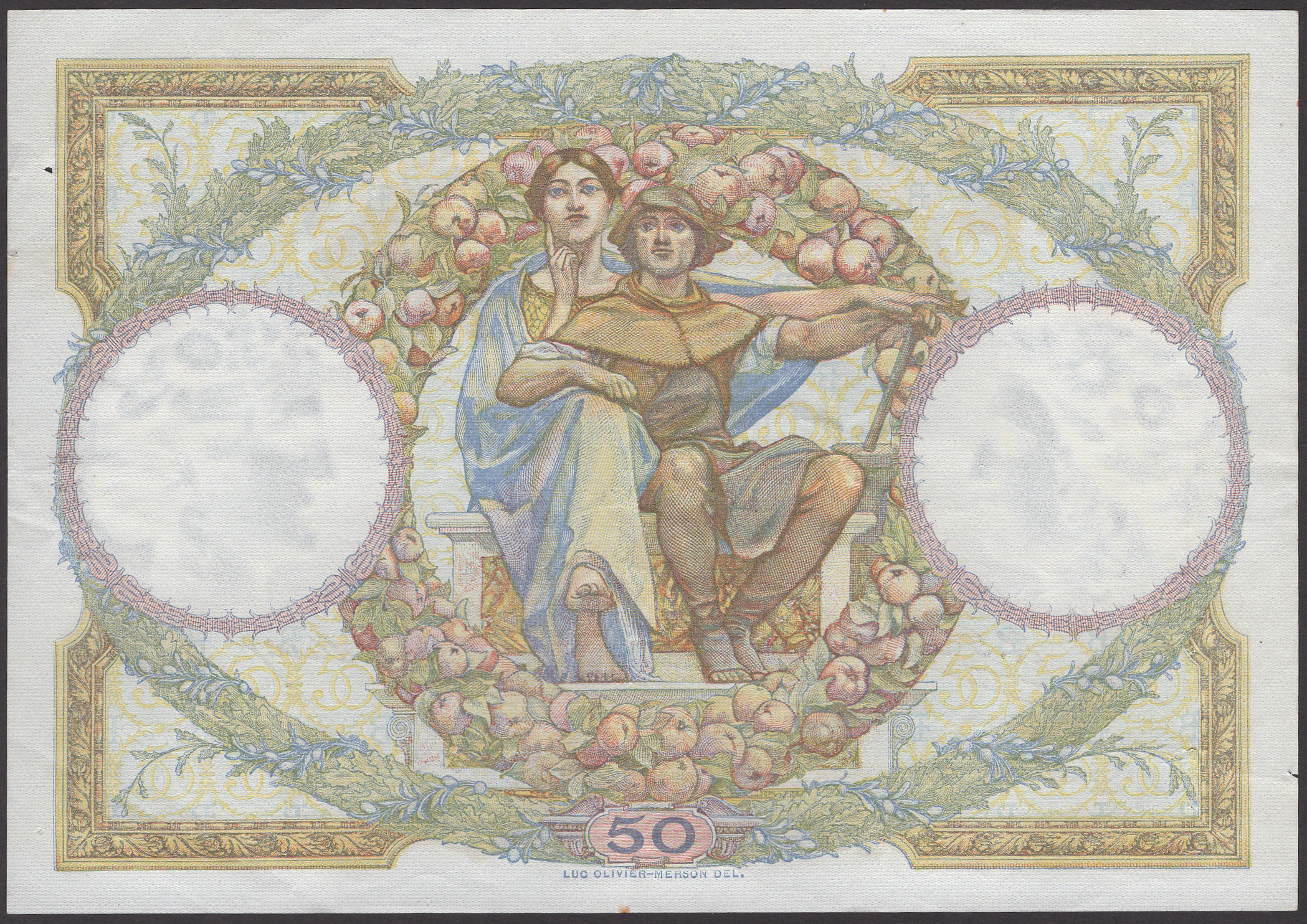 Banque de France, 50 Francs, 22 November 1929, serial number Y.5595 813, a couple of... - Image 2 of 2