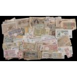 A Varied Selection of World and British banknotes, including Ireland, England, Russia,...