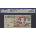 Eastern Caribbean Central Bank, $50, ND (2001), serial number B421010K, Venner signature,...