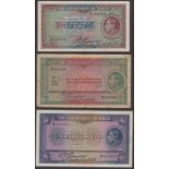 Government of Malta, 2 Shillings and 6 Pence, 5 Shillings, 10 Shillings and Â£1, all 13...
