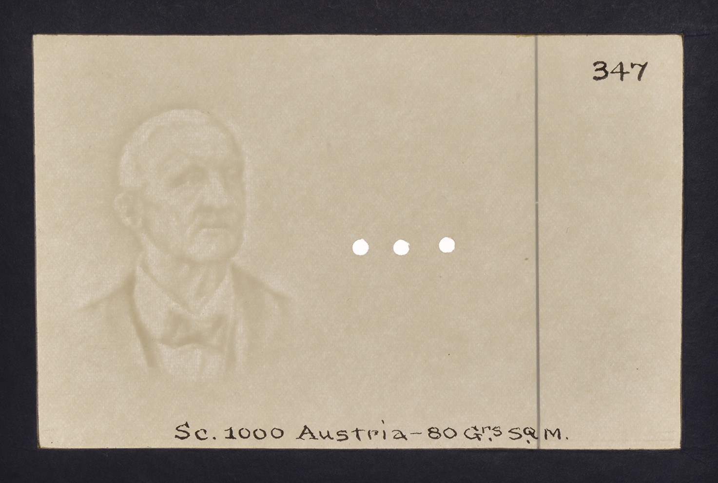Osterreichsche Nationalbank, watermarked paper as used on the 100 Schilling, 2 January... - Bild 3 aus 4