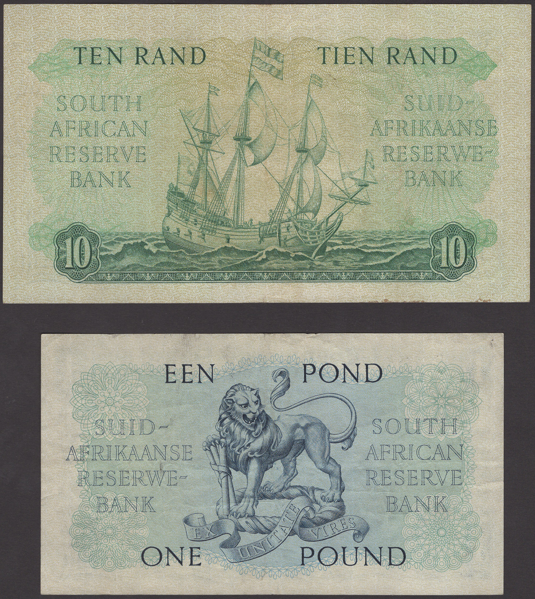 South African Reserve Bank, Â£1, 1 December 1951, prefix B/111, Â£5 (3), 2 January 1953... - Image 6 of 6