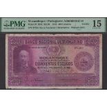 Banco Nacional Ultramarino, Mozambique, 500 Escudos, 1 November 1941, serial number 57254,...