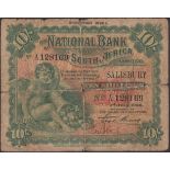 National Bank of South Africa, Rhodesian Issue, 10 Shillings, 1 July 1922, serial number A...