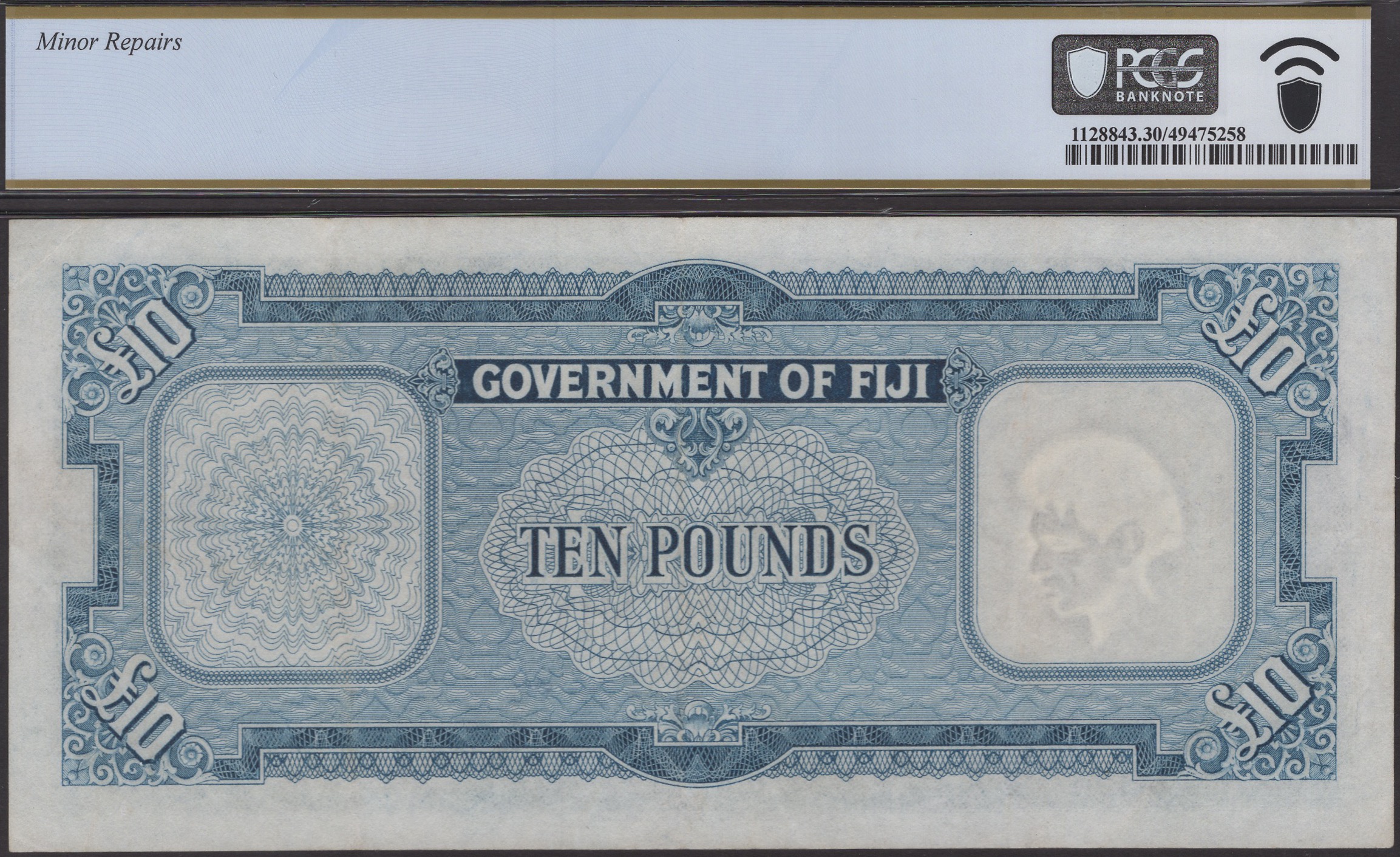 Government of Fiji, Â£10, 1 September 1959, serial number C/1 61970, Bevington, Griffiths... - Bild 2 aus 2