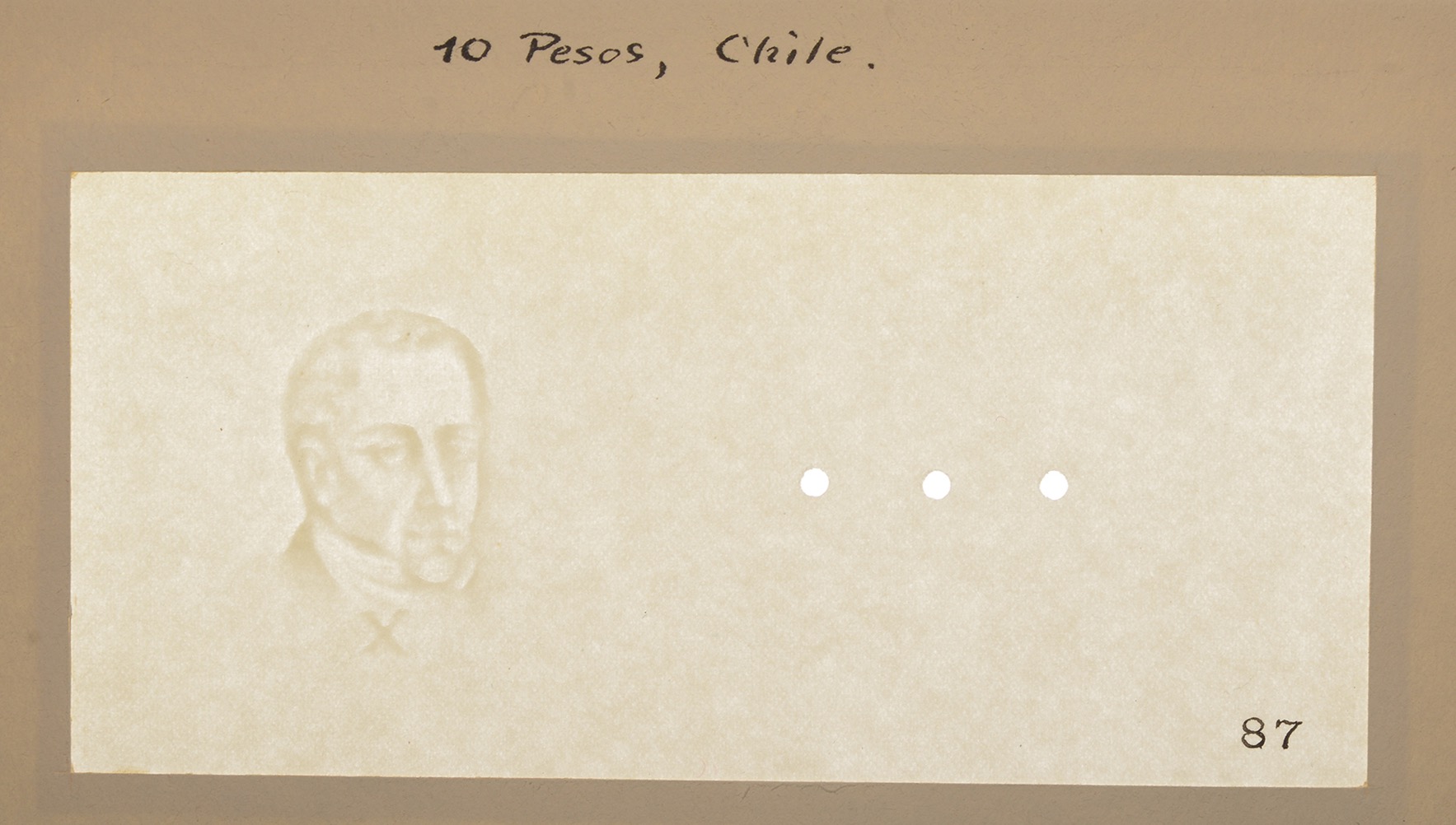 Banco Central de Chile, watermarked paper for the 5, 10 (3) and 20 Pesos (2), issue of... - Image 2 of 6