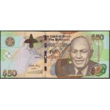 Central Bank of the Bahamas, $50, 2006, serial number A000656, Craigg signature,...