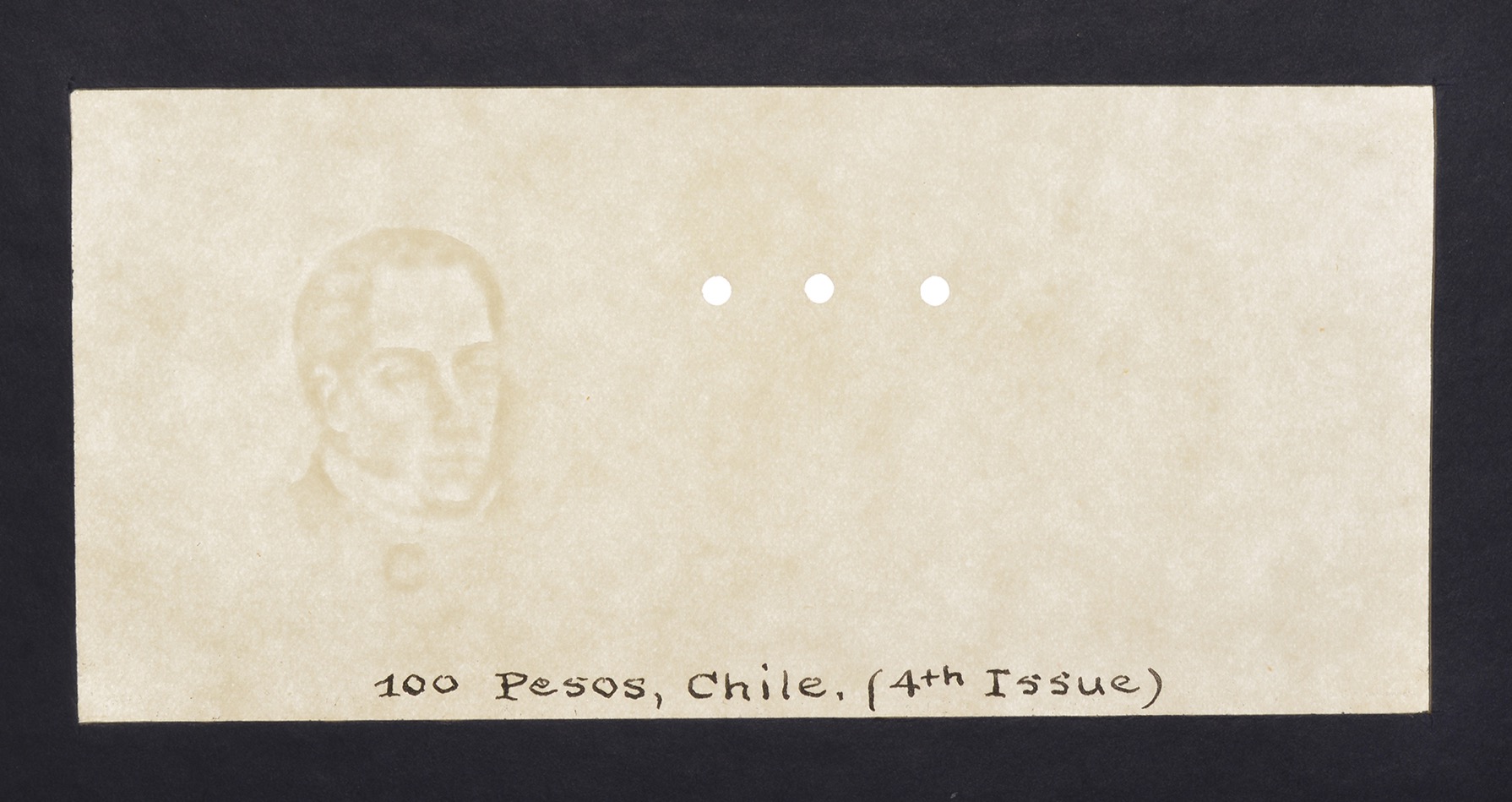 Banco Central de Chile, a complete set of watermarked paper for the 5, 10, 20, 50, 100,... - Image 8 of 9