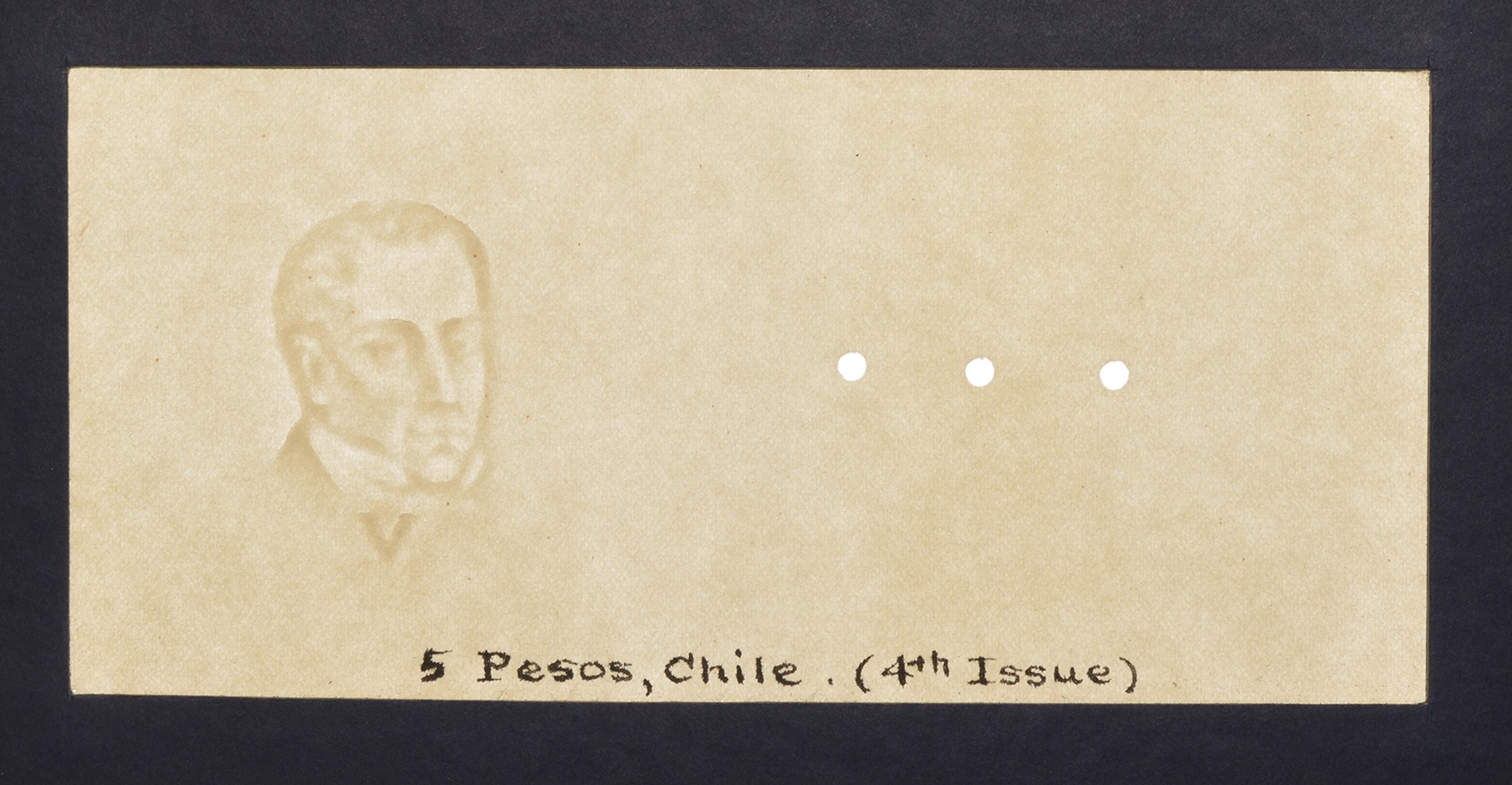Banco Central de Chile, a complete set of watermarked paper for the 5, 10, 20, 50, 100,... - Image 4 of 9