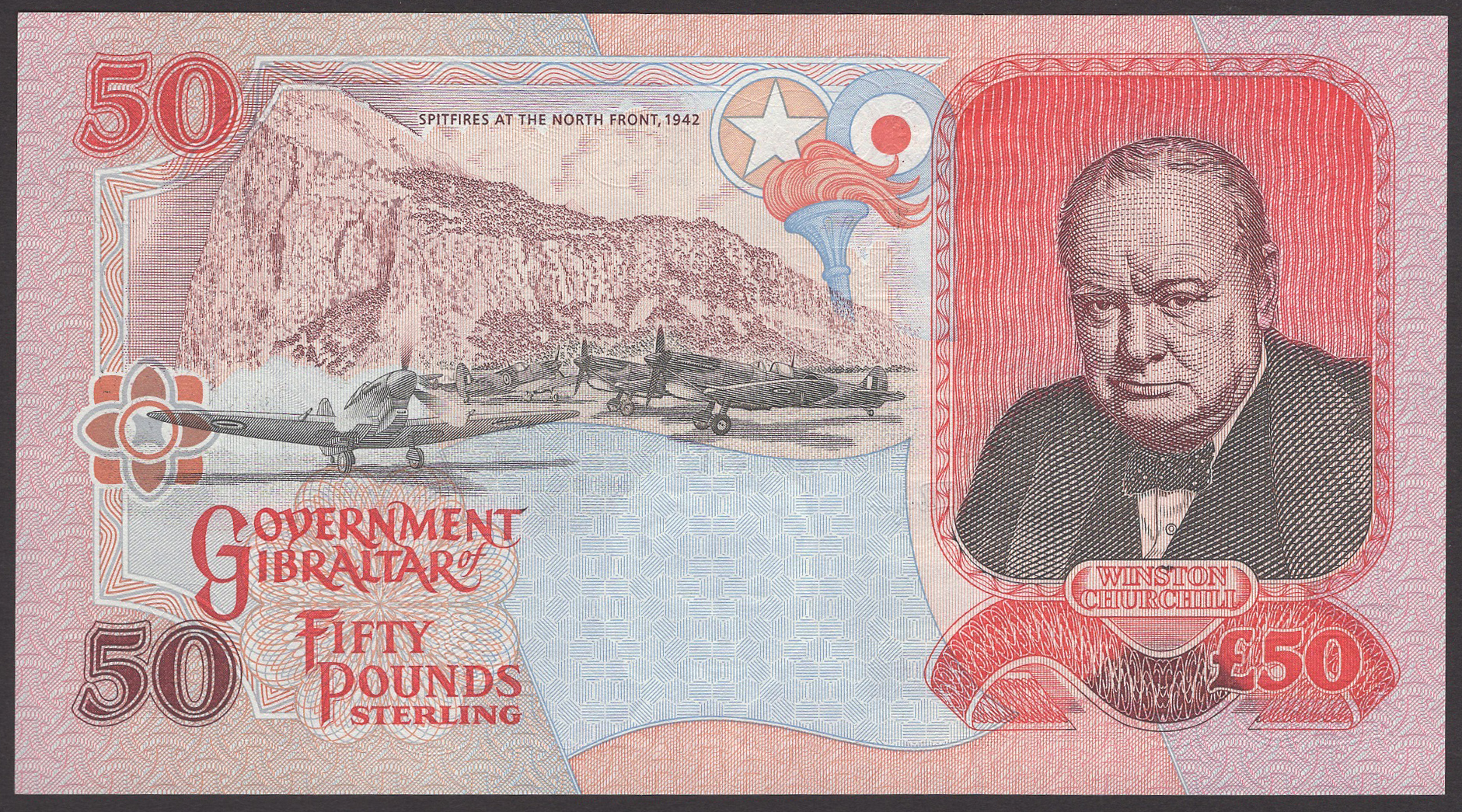 Government of Gibraltar, Â£50, 1 July 1995, serial number AA001013, Traynor signature,... - Image 2 of 2