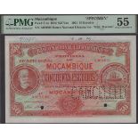 Banco Nacional Ultramarino, Mozambique, specimen 50 Escudos, 1 January 1921, serial number...