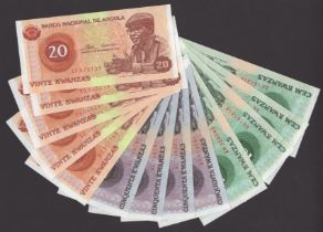 Banco Nacional de Angola, 20 Kwanzas (5), 50 Kwanzas (4), 100 Kwanzas (4), 11 November...