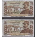 Caisse Centrale de la France d'Outre-Mer, Saint Pierre & Miquelon, 20 Francs (2), ND...