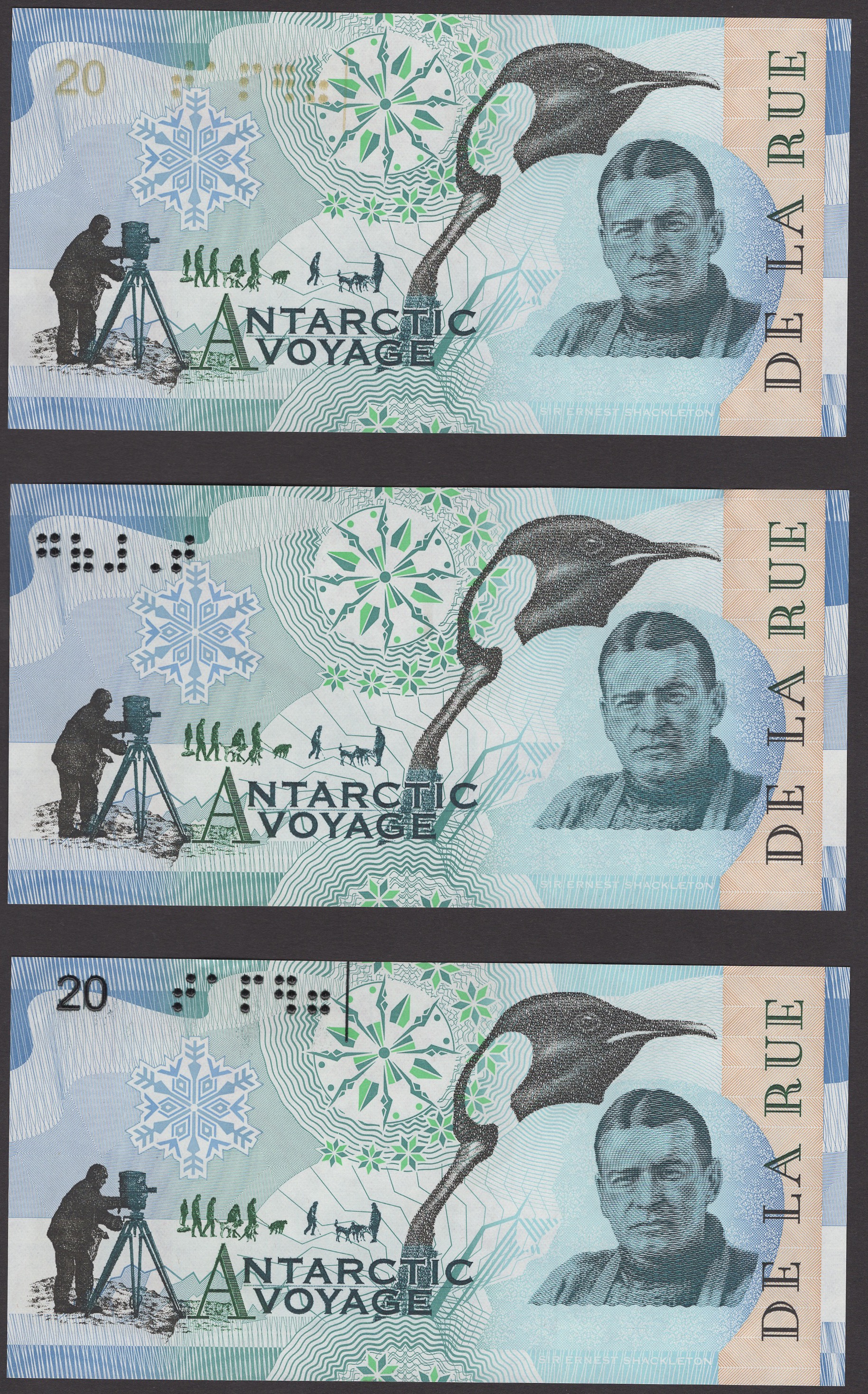 A Group of De La Rue Test Notes, comprising a 50 'wind' units, obverse printing only, with... - Bild 3 aus 4