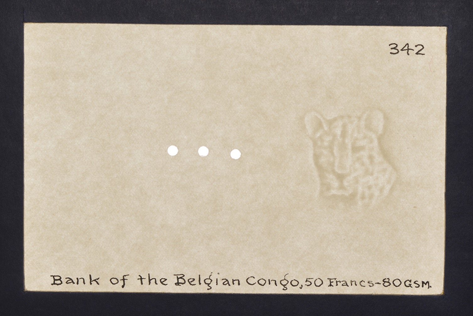 Banque du Congo Belge/Banque Centrale du Congo Belge et du Rwanda-Urundi, watermarked... - Bild 2 aus 6