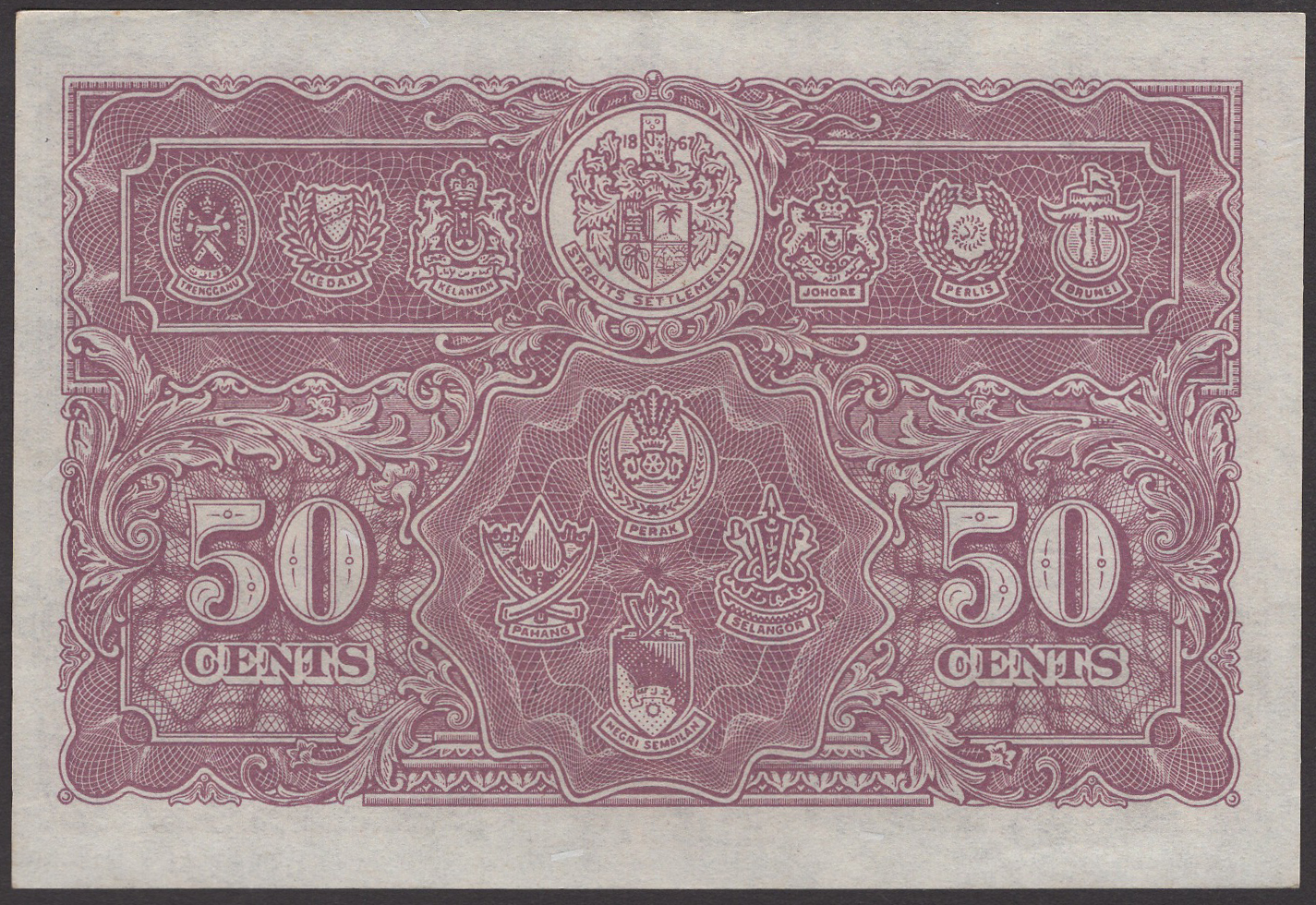 Board of Commissioners of Currency Malaya, 50 Cents, 1 July 1941, serial numbers A/32... - Image 2 of 2