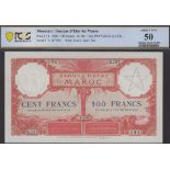 Banque d'Etat Du Maroc, 100 Francs, 1 April 1926, serial number A.187 094, in PCGS holder...