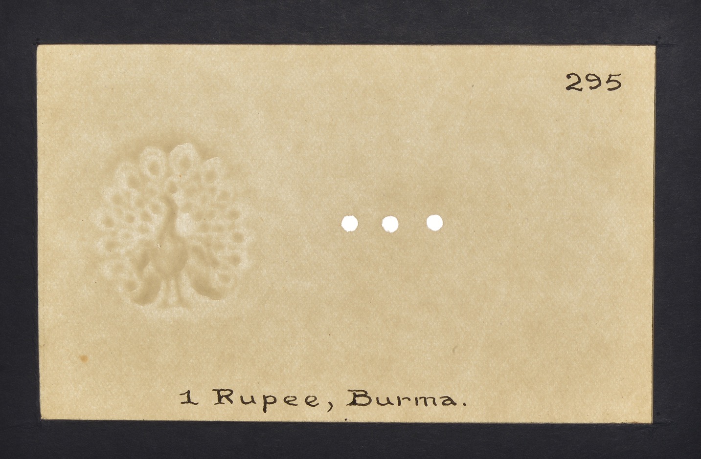 Government/Union Bank of Burma, watermarked papers for 1, 5 and 100 Rupee, ND (1948-50),... - Image 2 of 3