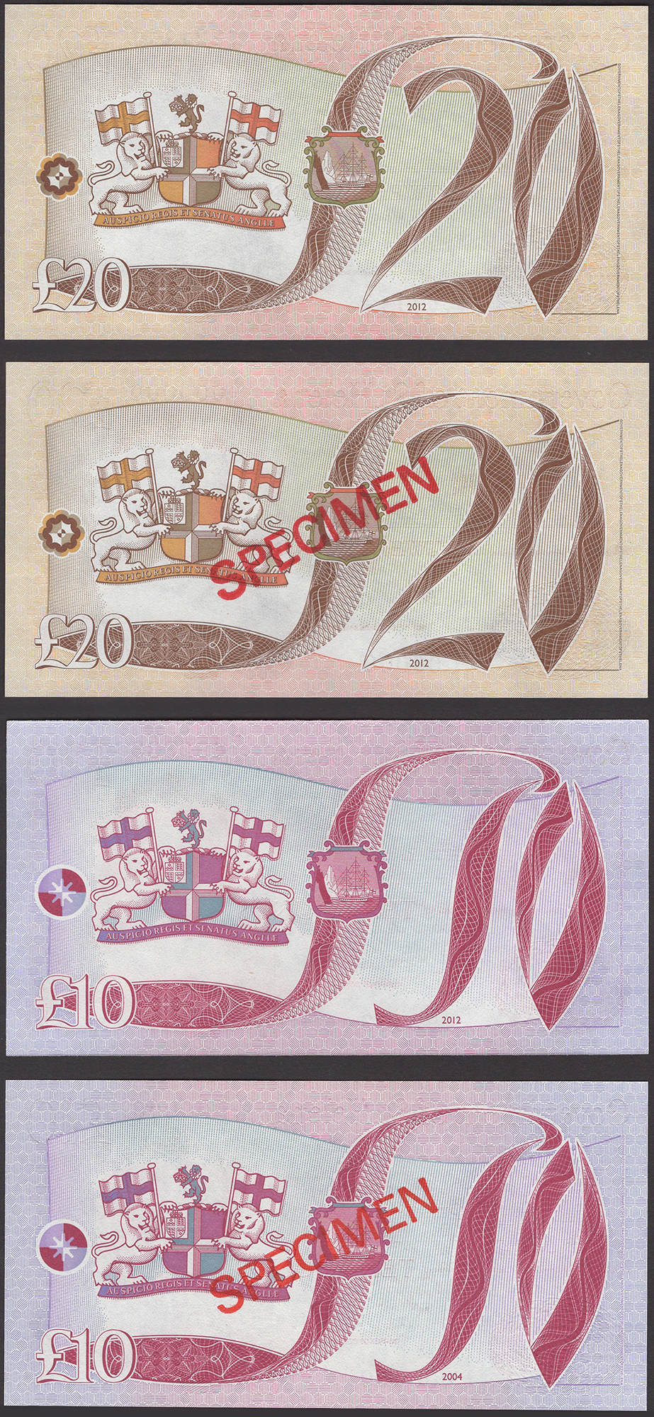 Government of St. Helena, specimen Â£10, ND (2012), serial number P/1 000000, also an... - Bild 2 aus 2