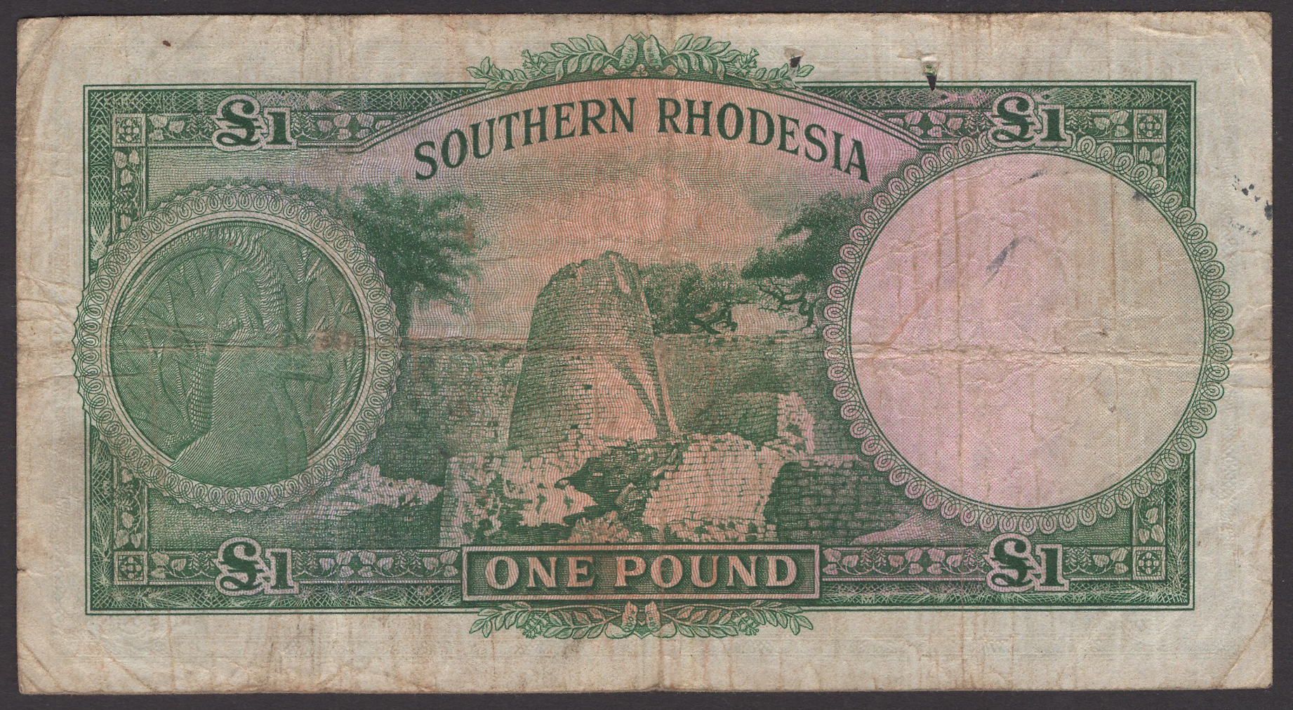 Southern Rhodesia Currency Board, Â£1, 15 December 1939, serial number B/13 087887, Gordon... - Image 2 of 2